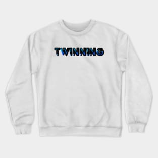 Twinning Light Blue and Dark Blue Crewneck Sweatshirt